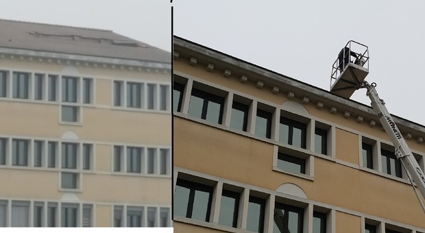 Crolla il tetto dell'Alberghiero di Abano: zero feriti, 600 studenti a spasso