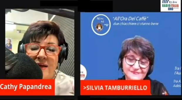 Silvia Tamburiello con Cathy Papandrea nella trasmissione su Radio Italia Uno che trasmette per la comunità di italiani che vive in Nuova Zelanda