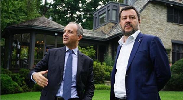 Matteo Salvini con Mike Pompeo