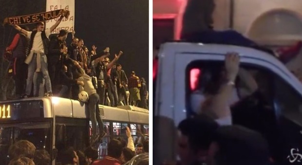 Roma-Barcellona, tifosi assaltano bus e camion dell'Ama: quando il tifo è esagerato