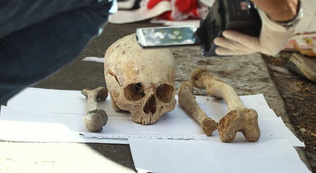 Alcune ossa umane ritrovate