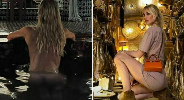 Ilary Blasi nuda nella vasca da bagno a Marrakech, il bagno hot con Bastian che lascia poco all'immaginazione