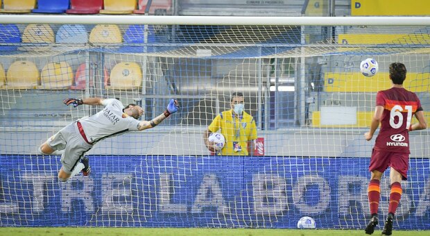 Il gol di Federico Dionisi (Foto Fabio Rossi/AsRoma/Lapresse)