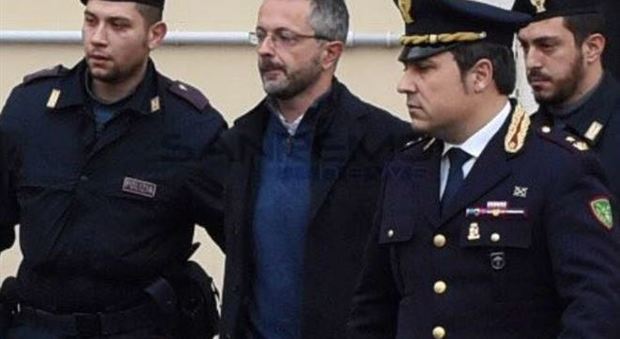 Ermanno Fieno al momento dell'arresto a Ventimiglia