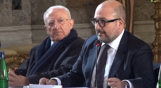 Vincenzo De Luca e Gennaro Sangiuliano