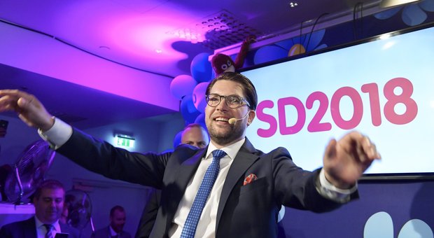 Svezia al voto, l'Ue teme il balzo dell'ultradestra (nella foto il leader Akesson): «Il 41% ha cambiato partito rispetto al 2014»