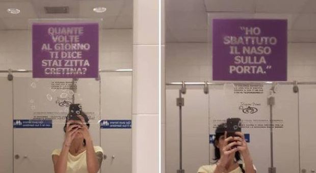 «Quante volte ti dice, stai zitta cretina?». Ikea in difesa delle donne, cartelli nei bagni