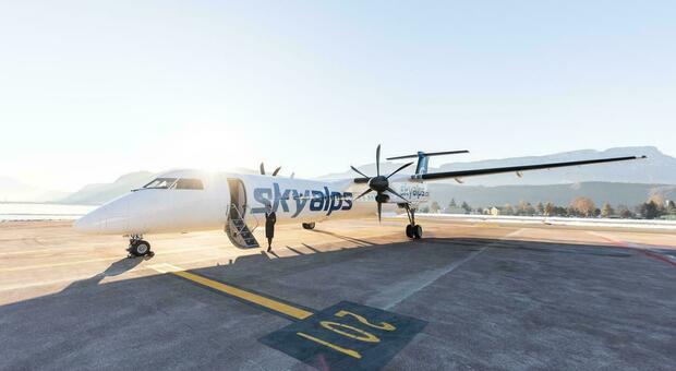 SkyAlps resterà fino ad ottobre. Il volo per Roma anticipa alle 12