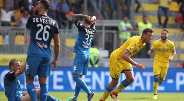 Frosinone-Empoli 3-3: doppio Ciofani protagonista. Uçan, gol spettacolo