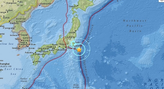 Terremoto al largo delle coste orientali del Giappone: magnitudo 6.4