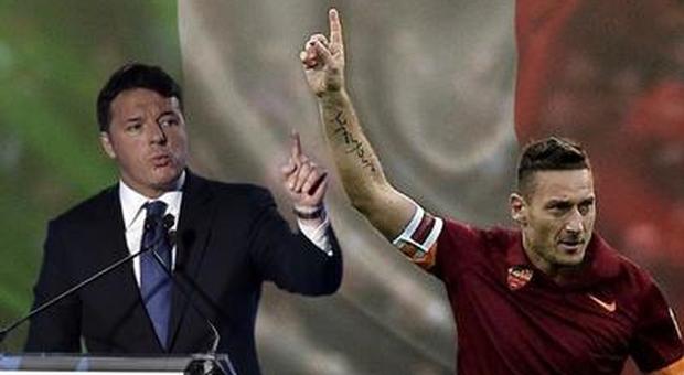 Due grandi capitani, M5S: "Renzi crede di essere Totti"