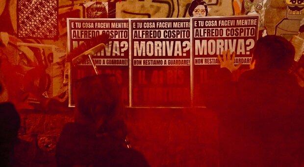 La protesta a Napoli Alfredo Cospito