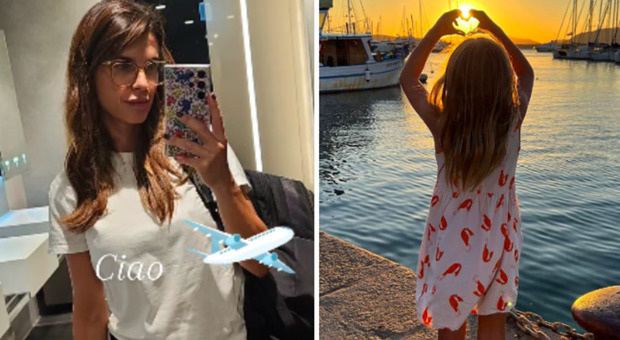 Elisabetta Canalis senza trucco: «Ciao Italia». Il selfie allo specchio e la tenera dedica a Skyler