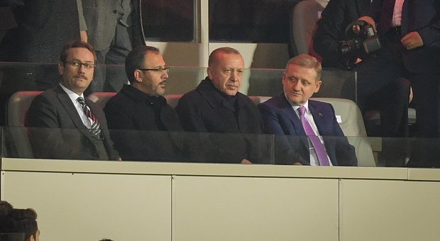Besaksehir-Roma, Erdogan in tribuna