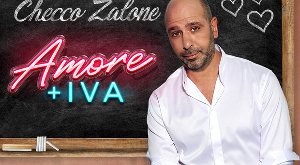 L'attore comico Checco Zalone porta in giro per l'Italia il suo spettacolo "Amore + Iva"