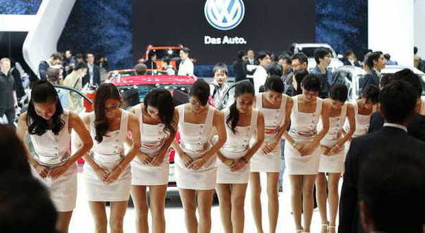 Uno stand fieristico di Volkswagen