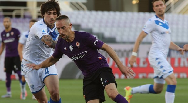 Ribery non basta alla Fiorentina, con il Brescia è solo 1-1
