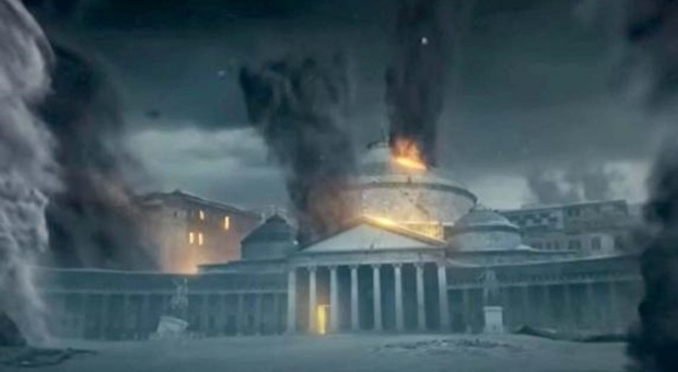La Chiesa di San Francesco distrutta dalle fiamme