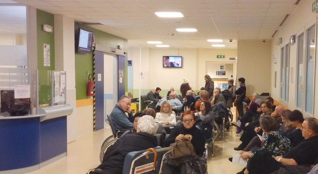 Una foto d'archivio della sala d'attesa del pronto soccorso di Treviso