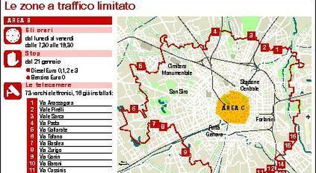 Milano, al via la nuova fase dell’Area B: salgono a 160 mila le vetture che non potranno più circolare