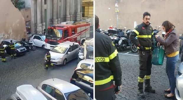 Roma, auto in tripla fila blocca i vigili del fuoco usciti per soccorrere un bambino