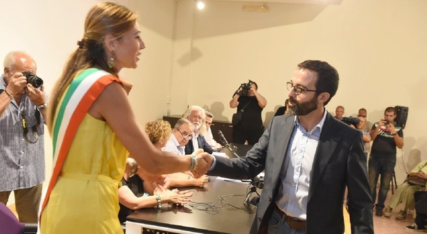 Angela Carluccio e Stefano Alparone alla cerimonia di proclamazione del Consiglio