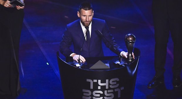 La premiazione di Leo Messi