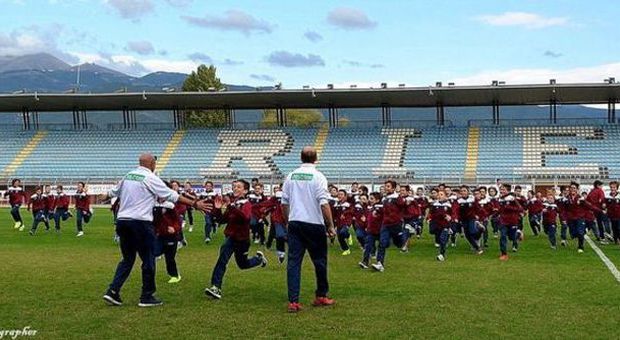 La presentazione della scuola calcio del Rieti
