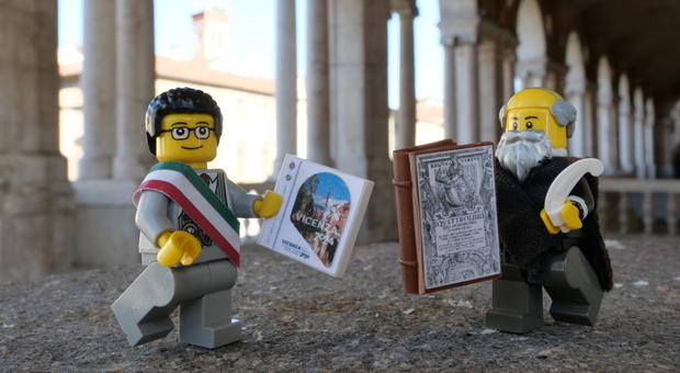 Sindaco e Andrea Palladio in versione Lego
