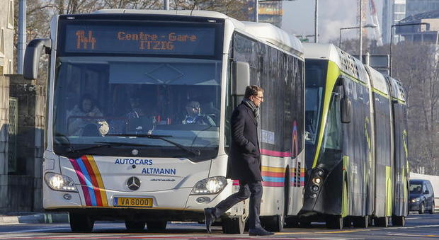 Un autobus pubblico in Lussemburgo