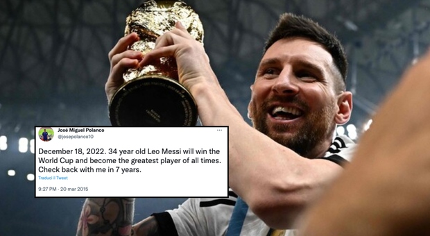 Argentina, la profezia del tifoso si avvera: «Messi campione il 18 dicembre 2022». Il messaggio del 2015
