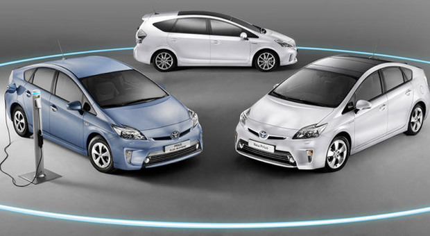 La gamma della Toyota Prius: ora ci sono anche la plus 7 posti e la plug-in ricaricabile