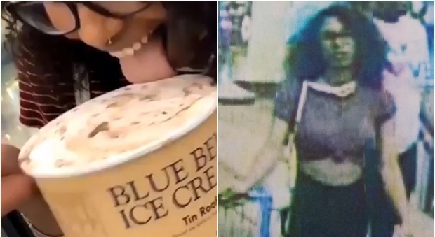 La ragazza che ha leccato il gelato è ricercata dalla polizia