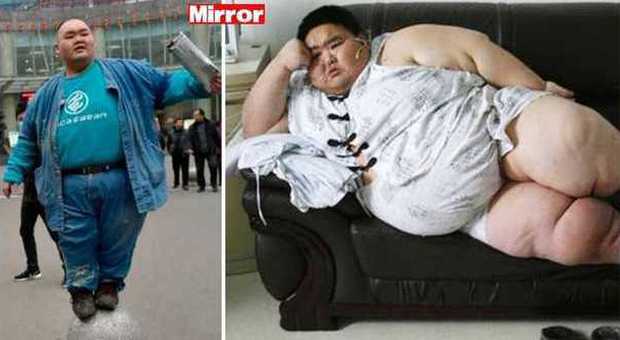L'uomo più grasso della Cina si mette a dieta per la vergogna. "Pesavo 222 chili"
