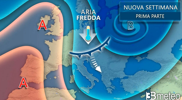 Meteo, mezza Italia nella morsa del maltempo: «Piogge, vento e freddo, ecco dove». LE PREVISIONI