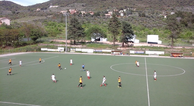 Una fase del match tra Crecas Città di Palombara