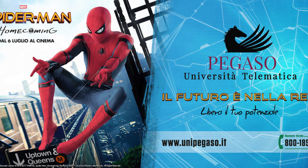 'Spiderman: Homecoming' e Università Pegaso, ecco la campagna in comune