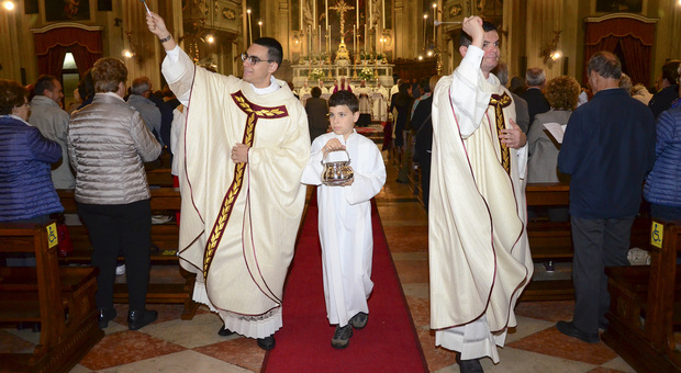 Don Alberto Rimbano e don Michele Samiolo il giorno del loro ingresso nella parrocchia