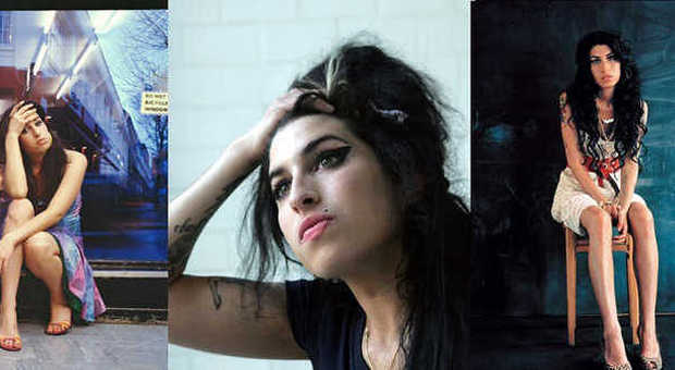 Amy Winehouse ritratta da Jake Chessum, Bruce Gilbert e Misha Richter ph Proud
