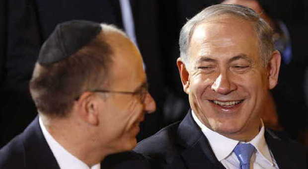 Netanyahu a Roma: «Non starò zitto, sbagliato togliere le sanzioni all'Iran». Letta: «Conosco le paure di Israele»