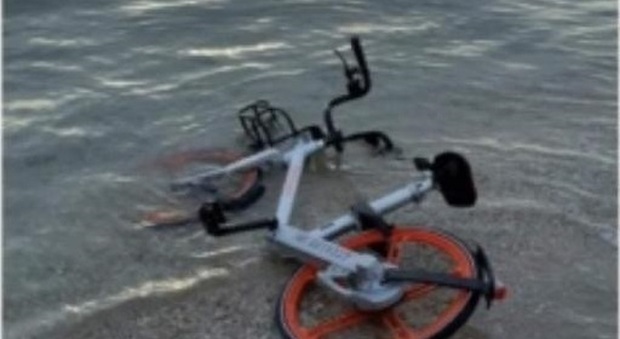 Pesaro, notte di vandalisimi: danni alle panchine e bici gettate in mare