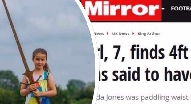Bimba di 7 anni estrae la "spada nella roccia": "È la nuova regina d'Inghilterra"