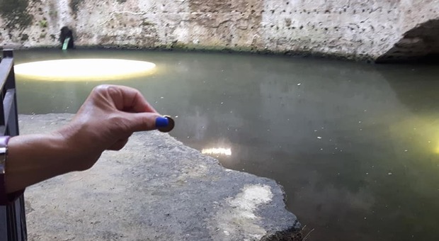 Baia come Roma, turisti lanciano monetine nel tempio cercando l’anguilla «portafortuna»