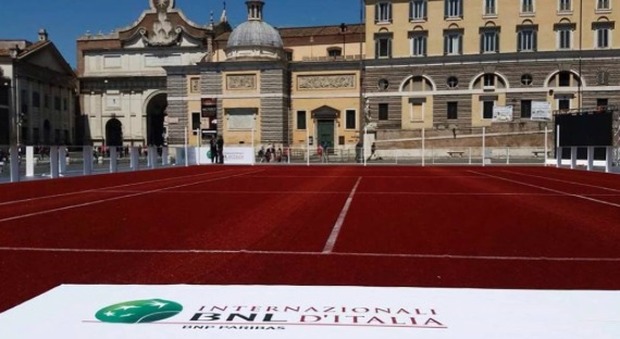 Internazionali Bnl d'Italia, a Piazza del Popolo un campo e uno schermo per seguire il torneo