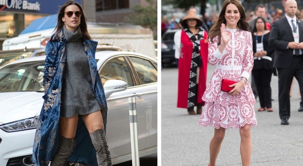 No alle calze: gambe nude anche d'inverno (come Kate o Amal Clooney)