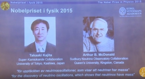 Premio Nobel per la Fisica a Kajita e McDonald ​per le ricerche sui neutrini