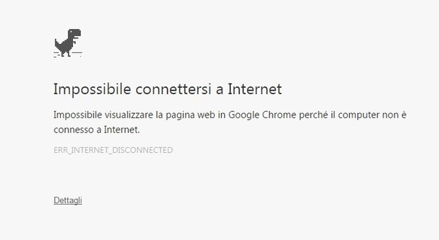 Il messaggio di errore di connessione su Google Chrome