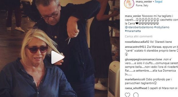 Mara Venier new look, taglio di capelli alla Carrà. E posta il video su Instagram. Ma è davvero così?