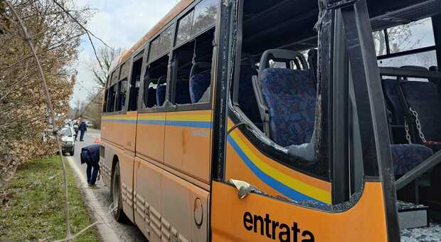 Il bus Francigena dopo l'incidente