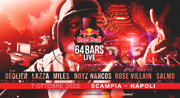 Red Bull 64 Bars live a Scampia: ecco il cast: ci sono Geolier, Lazza, Salmo & Co